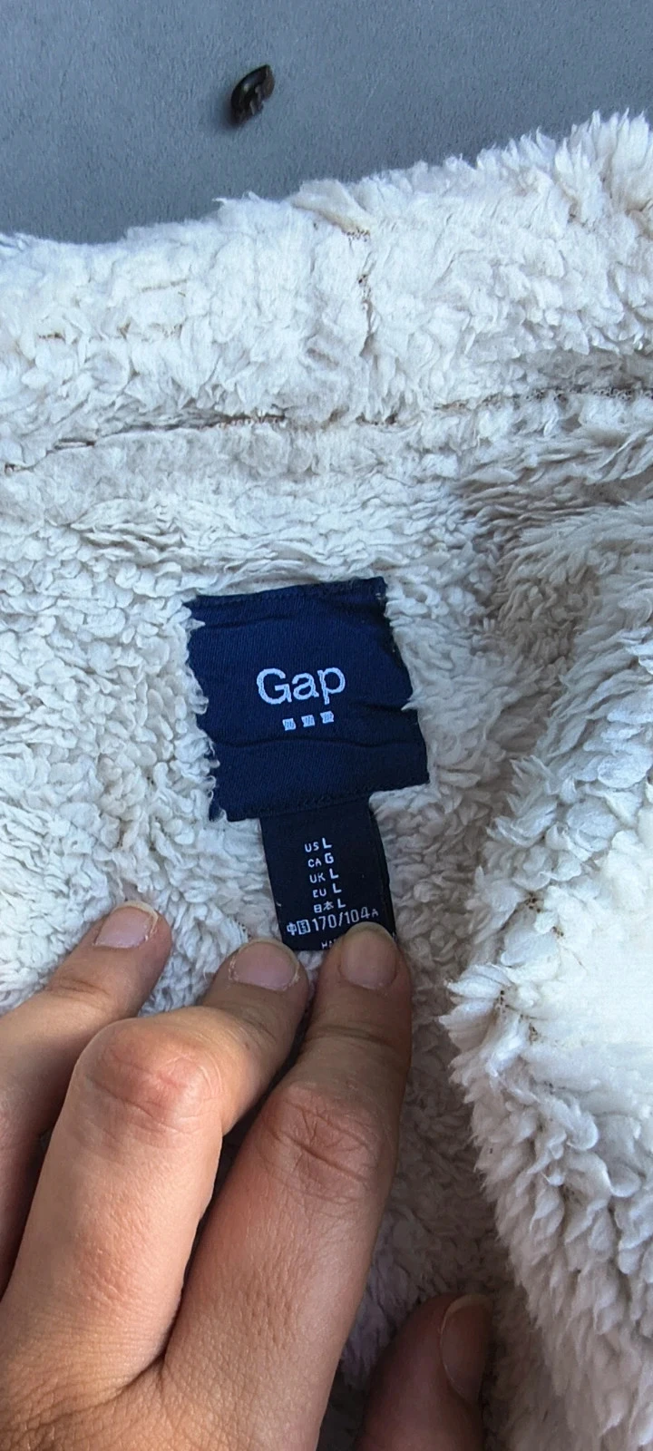 Gap Teddy Gilet L – Soft, Warm & Timeless | Beige | Size L – photo 5